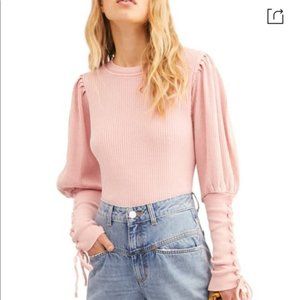 Free People Tasha Thermal Top - Pink